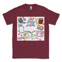 Burgundy sewing Classic Tee - MaliasSmallBusiness