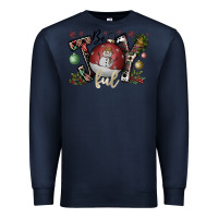 Navy be joy ful Premium Sweatshirt - CowhideDigitalArt