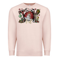 Pale Pink be joy ful Premium Sweatshirt - CowhideDigitalArt