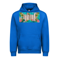 Cobalt western floral  license plate template Urban Hoodie - BarkalooDesign
