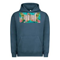 Pigment Midnight Navy western floral  license plate template Urban Hoodie - BarkalooDesign