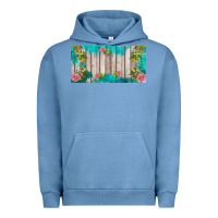 Pigment Pebble Blue western floral  license plate template Urban Hoodie - BarkalooDesign
