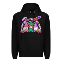 Black easter gnomes rainbow Premium Hoodie - Artiststas