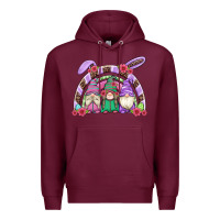 Burgundy easter gnomes rainbow Premium Hoodie - Artiststas