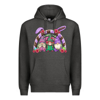 Charcoal Heather easter gnomes rainbow Premium Hoodie - Artiststas