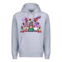 Heather Grey easter gnomes rainbow Premium Hoodie - Artiststas