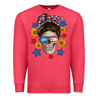Cardinal American mom skull Premium Sweatshirt - Neo Western