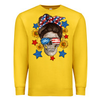 Lemon American mom skull Premium Sweatshirt - Neo Western