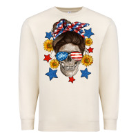 Sandshell American mom skull Premium Sweatshirt - Neo Western