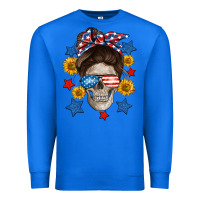 True Royal American mom skull Premium Sweatshirt - Neo Western