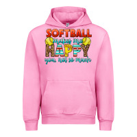 Fuchsia Pink Softball Makes Me Happy You, Not So Much Urban Hoodie - LillyAllenDesigns
