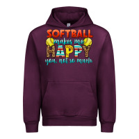 Mauve Wine Softball Makes Me Happy You, Not So Much Urban Hoodie - LillyAllenDesigns