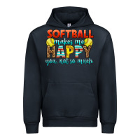 Navy Softball Makes Me Happy You, Not So Much Urban Hoodie - LillyAllenDesigns