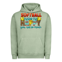 Pigment Oil Green Softball Makes Me Happy You, Not So Much Urban Hoodie - LillyAllenDesigns