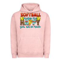 Pigment Salmon Softball Makes Me Happy You, Not So Much Urban Hoodie - LillyAllenDesigns