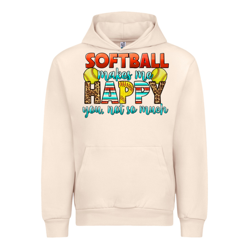 Softball Makes Me Happy You, Not So Much Urban Hoodie by LillyAllenDesigns | Teevron