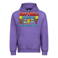 Tulip Softball Makes Me Happy You, Not So Much Urban Hoodie - LillyAllenDesigns