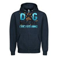 Navy dog kisses fix everything Zipper Hoodie - MaliasSmallBusiness