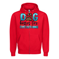 Red dog kisses fix everything Zipper Hoodie - MaliasSmallBusiness