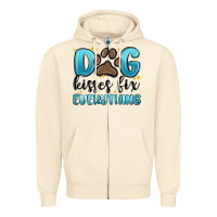 Sandshell dog kisses fix everything Zipper Hoodie - MaliasSmallBusiness