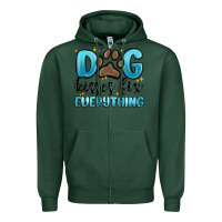 Sports Green dog kisses fix everything Zipper Hoodie - MaliasSmallBusiness