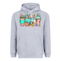 Heather Grey easter nurse coffee cups Heavyweight Hoodie - Zillion Design Studio
