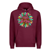 Burgundy hello spring sunflower Premium Hoodie - Artiststas