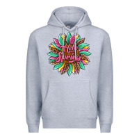 Heather Grey hello spring sunflower Premium Hoodie - Artiststas
