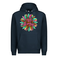 Navy hello spring sunflower Premium Hoodie - Artiststas