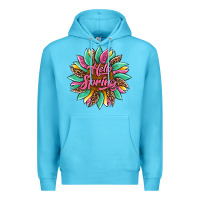 Ocean Blue hello spring sunflower Premium Hoodie - Artiststas