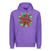 Purple hello spring sunflower Premium Hoodie - Artiststas