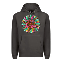 Smoke hello spring sunflower Premium Hoodie - Artiststas
