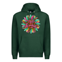 Sports Green hello spring sunflower Premium Hoodie - Artiststas