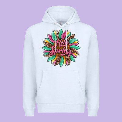 Hello Spring Sunflower Premium Hoodie Designed By Artiststas