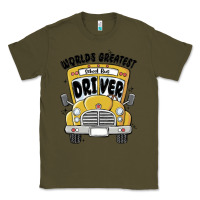 Army Green worlds greatest school bus driver Classic Tee - MaliasSmallBusiness