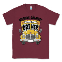 Burgundy worlds greatest school bus driver Classic Tee - MaliasSmallBusiness