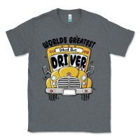 Charcoal Heather worlds greatest school bus driver Classic Tee - MaliasSmallBusiness
