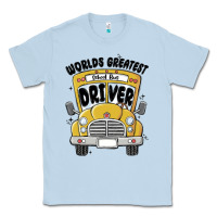 Dusty Blue worlds greatest school bus driver Classic Tee - MaliasSmallBusiness