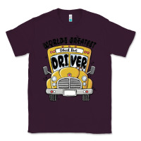 Plum worlds greatest school bus driver Classic Tee - MaliasSmallBusiness