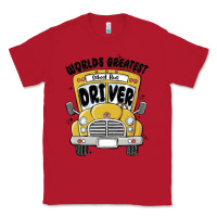 Red worlds greatest school bus driver Classic Tee - MaliasSmallBusiness