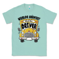 Seafoam worlds greatest school bus driver Classic Tee - MaliasSmallBusiness