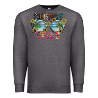 Charcoal Heather summer vibes Premium Sweatshirt - SublimationCraftShop