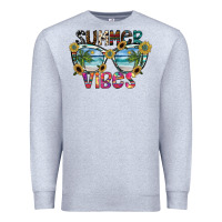 Heather Grey summer vibes Premium Sweatshirt - SublimationCraftShop