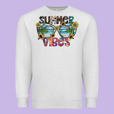 Summer Vibes Premium Sweatshirt Designed By Sublimationcraftshop