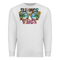 Oatmeal Heather summer vibes Premium Sweatshirt - SublimationCraftShop