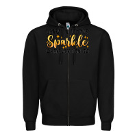 Black leave a little sparkle wherever you go Zipper Hoodie - MaliasSmallBusiness