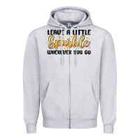 Heather Grey leave a little sparkle wherever you go Zipper Hoodie - MaliasSmallBusiness