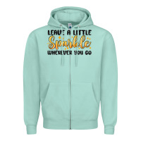 Seafoam leave a little sparkle wherever you go Zipper Hoodie - MaliasSmallBusiness