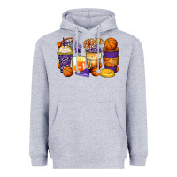 Heather Grey basketball coffee cups Heavyweight Hoodie - Zillion Design Studio