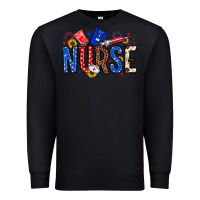 Black American Nurse Premium Sweatshirt - Neo Western